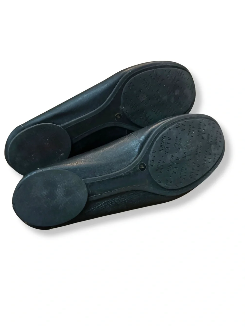 Alex Marie Black Leather Horsebit Loafers Flats Size 9M